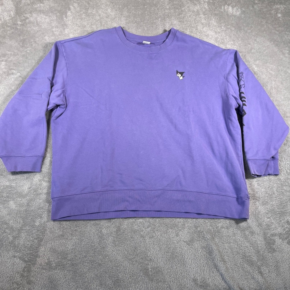 Uniqlo UTโ Sanrio Characters Kuromi Sweatshirt Womens XL Purple Crew Neck Casual